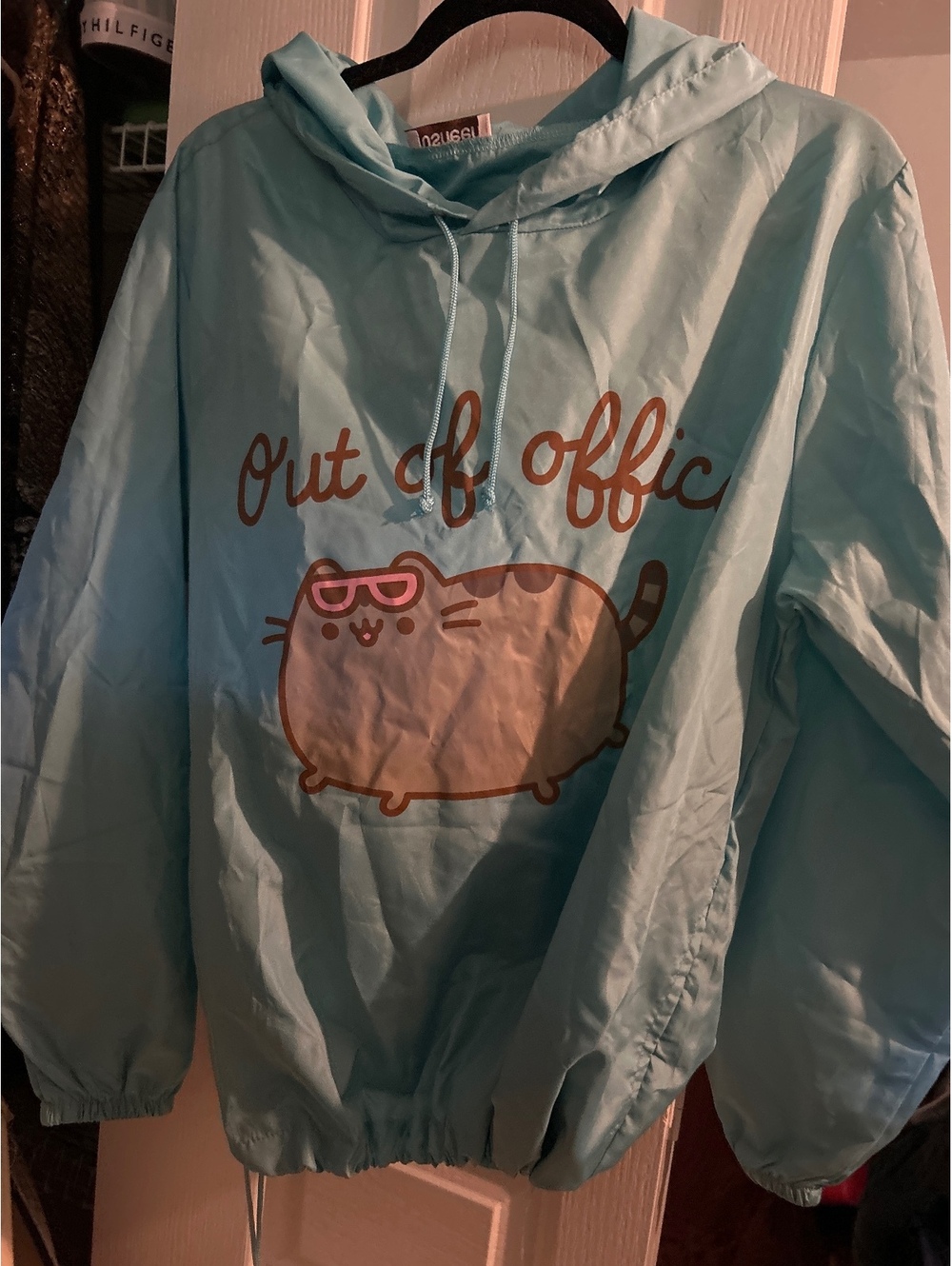 Pusheen Out of Office Light Blue Hoodie Jacket